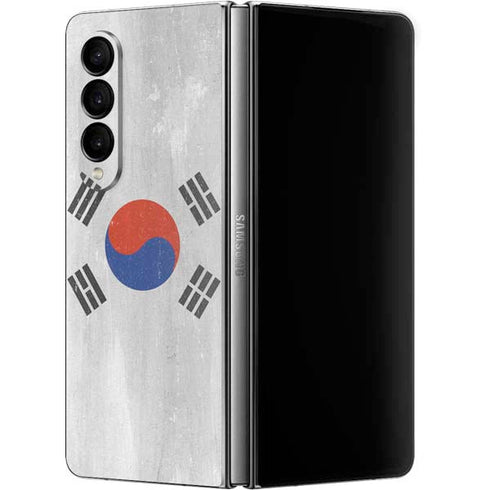 South Korean Flag Distressed Galaxy Z Fold4 5G Skin